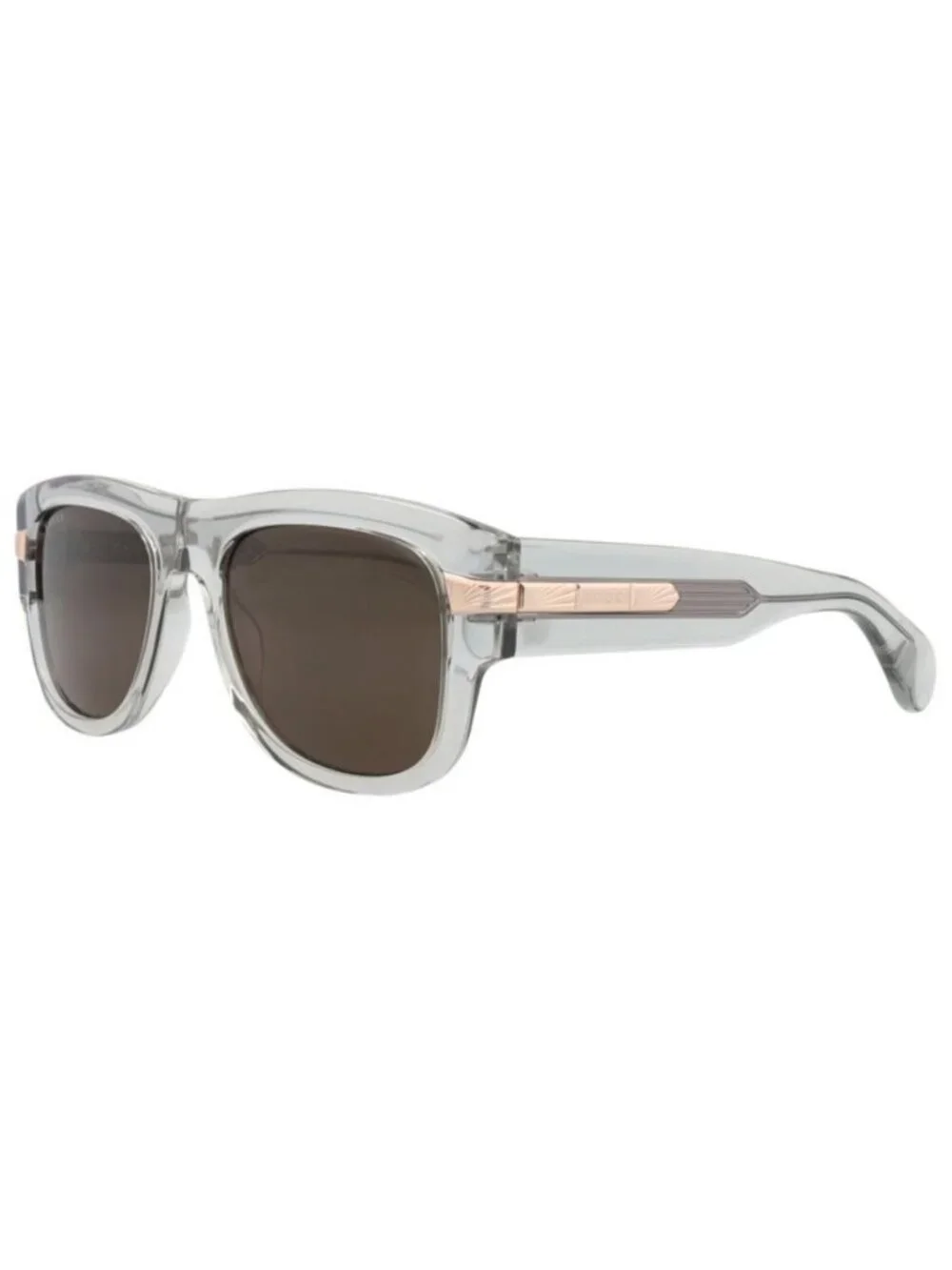 New Gucci Mens Square/Rectangle Grey Grey Brown Fashion Designer Sunglasses